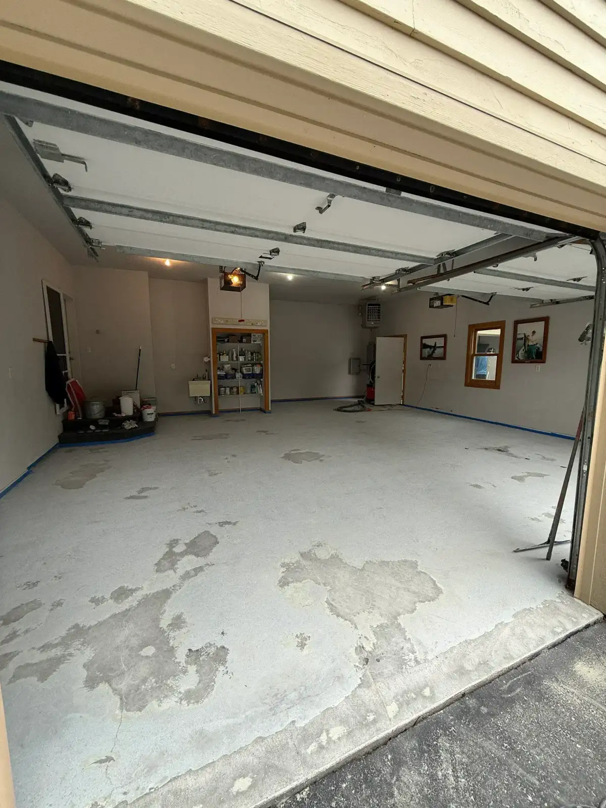 Before coating floor